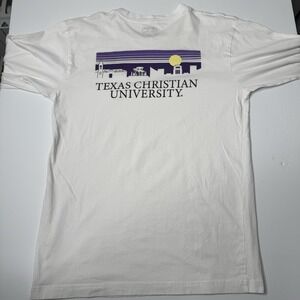 TCU UScape Long Sleeve Shirt Women sz M White Horned Frogs‎ Minimalist Style